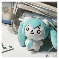 하쿠0089 하츠네 미쿠 솜인형 볼체인 키링 가방 장식 고리 9cm, A
