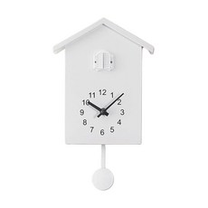 현대 조류 뻐꾸기 쿼츠 벽 시계 홈 거실 Horoge, 하얀, 하나