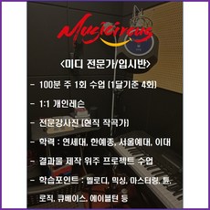 뮤직서커스 미디 전문반 패키지 이용권 (유튜버 앨범발매 싱어송라이터), 미디 입시반