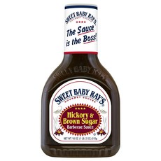 스위트베이비레이스 히코리 & 브라운 슈가 바베큐 소스 Sweet Baby Rays Hickory & Brown Sugar BBQ Sauce 510g 4팩, 4개