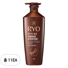 려 홍진단 홍삼 모발영양 트리트먼트 약산성 화이트플로럴향, 11개, 820ml