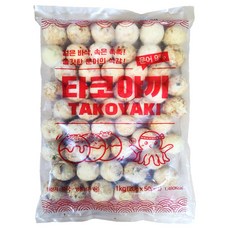 지엔씨푸드 냉동 타코야끼 1kg (20g x 50개) 9%함유 문어볼 문어빵 타코야키