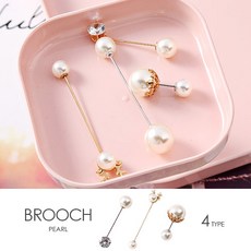 kirakirashop 포인트 더블진주 브로치 BRC3156