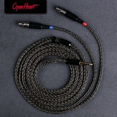 스피커거치대 홈팟호환커버 OPENHEART 헤드폰 케이블 업그레이드 실버 Audeze LCD2 LCD3 LCD4 LCDX MM 500 XLR 44mm 25mm 635mm 2m 3m 16 코어, 7)6.35mm plug  2.0m