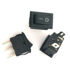 10 개/몫 미니 보트 로커 스위치 ac 250 v 3a 3 핀 on off i/o spdt 스냅 15mm * 10mm 블랙 스위치|스위치|, 단일, 1개, 단일