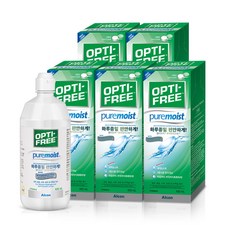옵티프리 퓨어모이스트 렌즈세정액 + 렌즈케이스, 420ml, 5세트