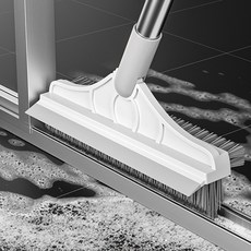 3in1 화장실 욕실 모서리 청소솔 밀대 청소 브러시 유리 베란다 바닥 스퀴지 브러쉬 솔, 1개