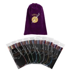 치아오구 뜨개질 장갑 바늘 원형 스테인레스 스틸 DIY 직조 바느질 도구 65cm 2022 9 가지 크기 206mm