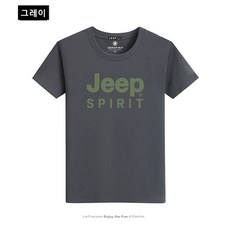 [JEEP]지프 남성 100% 면 여름 반팔 남성용 크루넥 루즈핏 루즈핏 남성용 티셔츠