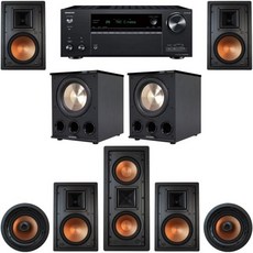 Klipsch 7.2 in-Wall System with 4 R-5800W II 1 R-5502W 2 CDT-5800C PL-300 ONKYO-TX-NR7100, Klipsch 7.2 in-Wall System wit