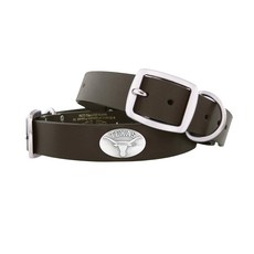 ZEP-PRO Texas Longhorns Brown Leather Concho Dog Collar Large ZEP-PRO 텍사스 롱혼 브라운 가죽 콘초 개 목걸이 대형, No option, 1개