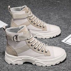 Crzen 남자 워커 하이탑 가을겨울 키높이 카고부츠 6CM 23X807