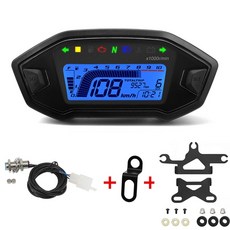 자전거 오토바이 속도계 무선 디지털 범용 LED 조정 가능한 10000 RPM 디스플레이 주행 타코미터 모토 대시 보드 1 2 4 실린더, 8.7 색상s-4, 7.7 색상s-4
