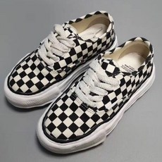 MMY 체커보드레이스업 메종 미하라 야스히로 X 나이젤 카본 오리지널솔 오마주 스니커즈 NigelCabourn