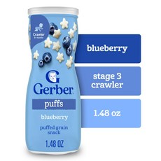 거버 Gerber 3단계 블루베리 애플 퍼프 아기 간식