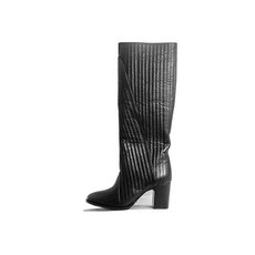 나무하나 BACK STITCH LONG BOOTS NUH4557BK