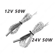 TS GLOBAL Mendel 히팅 튜브 Reprap 12V 24V 50W 세라믹 카트리지 히터 HotEnd J-Head 620mm 3D 프린터 부