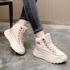 Modern Fashion 트렌디 양면 양털 부츠 발편한 하이탑 운동화