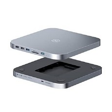 Hagibis 하기비스 USB-C 허브 with 듀얼 하드 드라이브 인클로저 타입 C 도킹 스테이션 for Mac Mini M2 Mac Studio M1 Max Ultra with