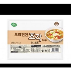 조각두부 528조각(1.5x1.7x2.4) 맑은식품 3KG, 1개, 단품