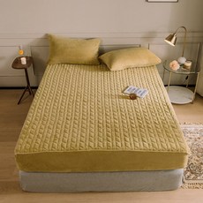 겨자색침대커버