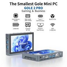 Higole Gole 2 Pro 인텔 N5095 PC 윈도우 11 와이파이 5 8 GB 16GB 256GB 2500mAh 4K 데스크탑 컴퓨터 터, 03 영국, 01 CHINA, 01 8GB RAM 256GB eMMC