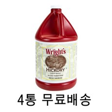 라이트 히코리 리퀴드 스모크 3.8L 바베큐소스 숯불맛 4통, 1개, 950ml