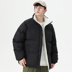 ANYOU 남성 숏패딩 따뜻한 겨울패딩 캐주얼 코트