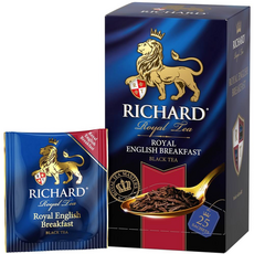 Черный чай Richard English Breakfast, 25 пакетиков по 2 г