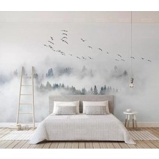 숲뮤럴시트벽지