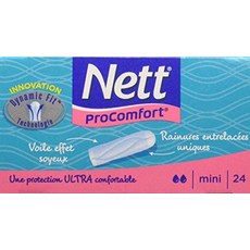 Nett 독일배송 생리컵 월경컵 Nett ProComfort 디지털 탐폰 슈퍼 플러스 탐폰 24 개 -38960, 단일옵션, 01.01. 미니 x 24