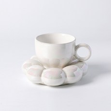 TODOZ 집들이 선물 찻잔 구름 컵 찻잔세트 쏠띵즈 구름찻잔 1set 티컵세트, 1개, 화이트 펄