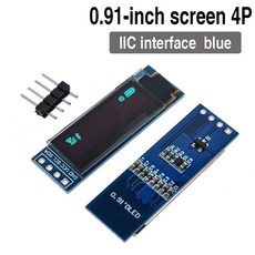 흰색 노란색 파란색 95 4PIN IIC ARDUINO TFT LED 직렬 91 OLED 디스플레이 LCD I2C 7PIN128X64 원본 모듈 96, 0.91 blue