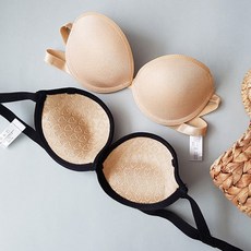 정스토어 스트랩리스 오프숄더 브라