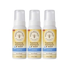 버츠비 베이비 포밍 샴푸 워시 248ml 3팩 Baby Foaming Shampoo Wash 8.4 oz (Pack of 3), 단일상품