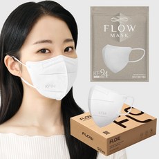플로우 KF94 새부리형 마스크 대형, 1개입, 50개, 화이트 50개입, 1개, 스노우 화이트