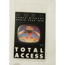 1985-86 러시 Phtcined Backstage Pass Power Windows 모든 액세스, 본상품