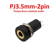 오디오 잭 스테레오 납땜 패널 설치 3.5mm 헤드폰 암 소켓 커넥터 너트 포함 2 3 4 핀 2 3/4 극, 03 2P, 02 1PCS, 1개