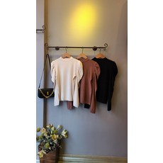어깨 퍼프 데일리 니트티 (3컬러)