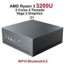 TOPTON-NUC AMD 게이밍 미니 PC 라이젠 7 4800U 5600U 베가 그래픽 윈도우즈 11 2 x DDR4 NVMe SSD 데스크탑 컴퓨터 프로 3x4K HTPC 와이, [01] No Ram No Storage, [02] AU, [02] Ryzen 3 3200U