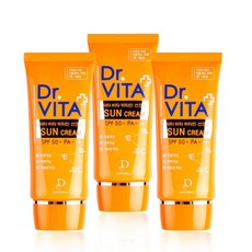닥터비타 미백 주름개선 자외선 차단 3중 기능성 비타민 선크림 (SPF50+ / PA+++), 50g, 3개