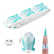익스텐션 아크릴 모드용 프렌치 네일 폼 전문 매니큐어 아트지, 1개, 3.100pcs