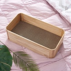  야오미 우드 스퀘어 스크래쳐 고양이 원목 휴식처 