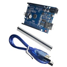 아두이노 신형Atmega328p 원래 개발 보드 정품 Ch340 케이스 호환 Wifi Mega328p Smd Ch340g Atmega328 Ard, 02 UNO R3 With Cable