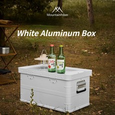 알루미늄 캠핑박스 카고 폴딩 수납 박스 야외 합금 상자 흰색 보관함 대용량 자가 운전 자동차 먼지, 1)White Storage Box