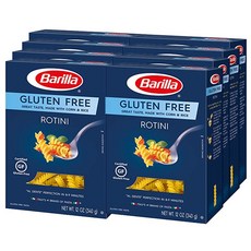 Barilla Gluten Free Pasta Rotini 바릴라 글루텐프리 파스타면 로티니 12oz (340g) 8팩, 340g, 1개