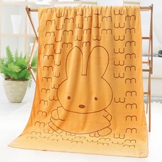 셀럽샵 초극세사타월 극세사수건 초극세사타올 목욕타월 MICROFIBERBEACHTOWELCARTOONPRINTEDTOWEL, bunny 누런색 엘로우, 70x140cm
