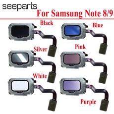 삼성 노트 8 지문 센서 터치 ID 홈 메뉴 단추 플렉스 케이블 교체 부품 9, Note 9 Black, 1개