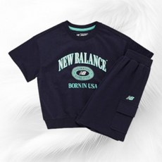 뉴발란스키즈 NEWBALANCEKIDS Essential_ 클래식 스웻 반바지셋업 NK9YE2111U 387768