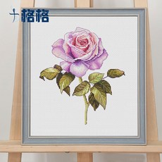 14ct십자수핑크천